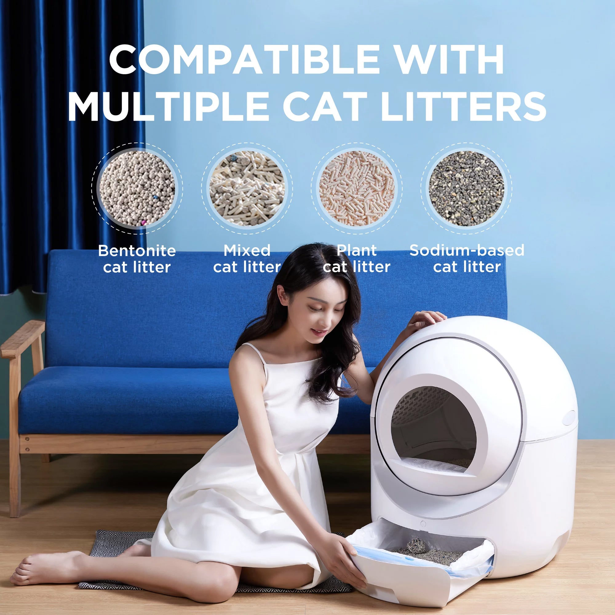 Smart Automatic Litter Box, Self -Cleaning Cat Litter Box for Multiple Cats Outlet Purchase