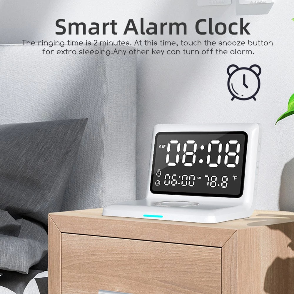 Digital Mirror Clock Wireless Charging Alarm Clock Buy Cheap Genuine