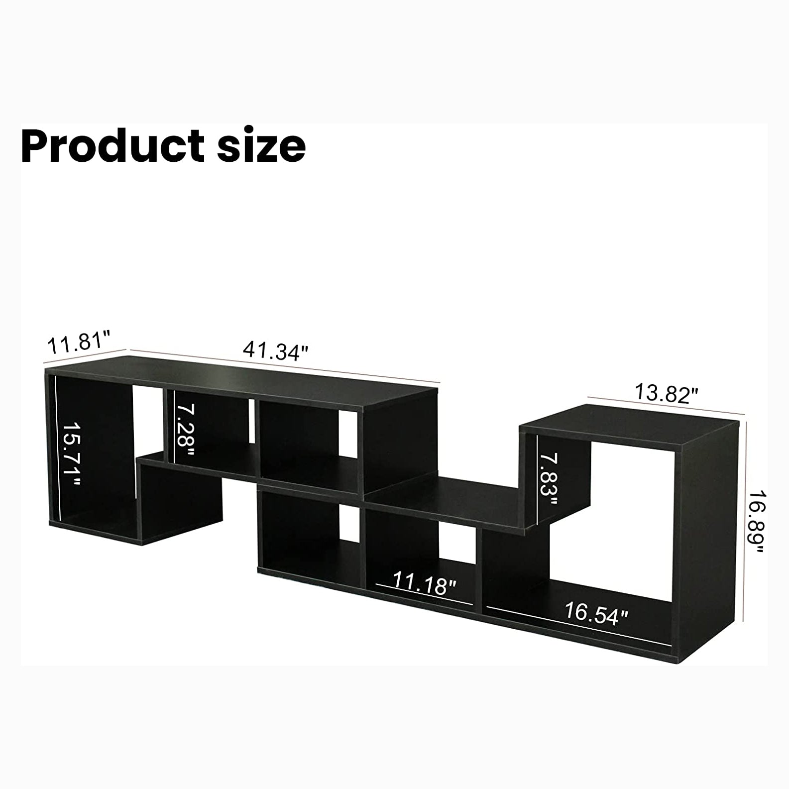 L Shape TV Console Stand Bookcase Storage Rack Quality Free Shipping