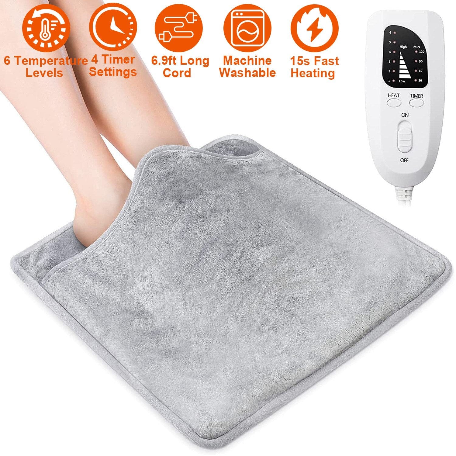 Electric Foot Warmer with 6 Temperature Settings Online Online Cheap Online