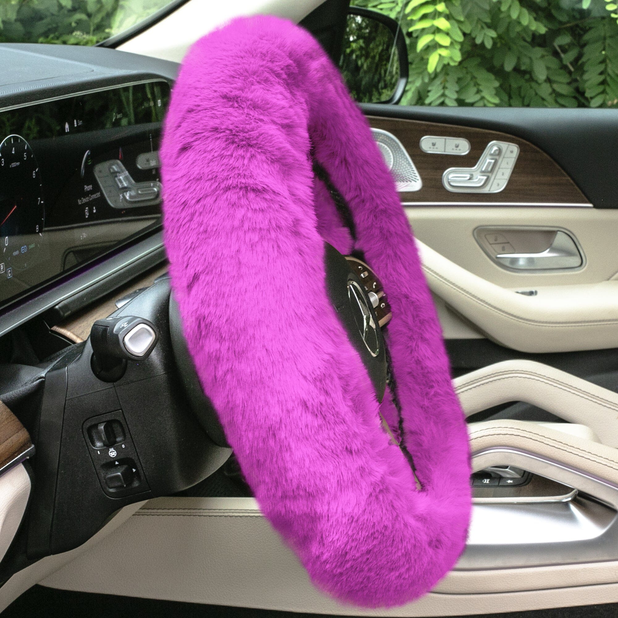 Doe16 Faux Rabbit Fur Steering Wheel Cover Outlet Choice