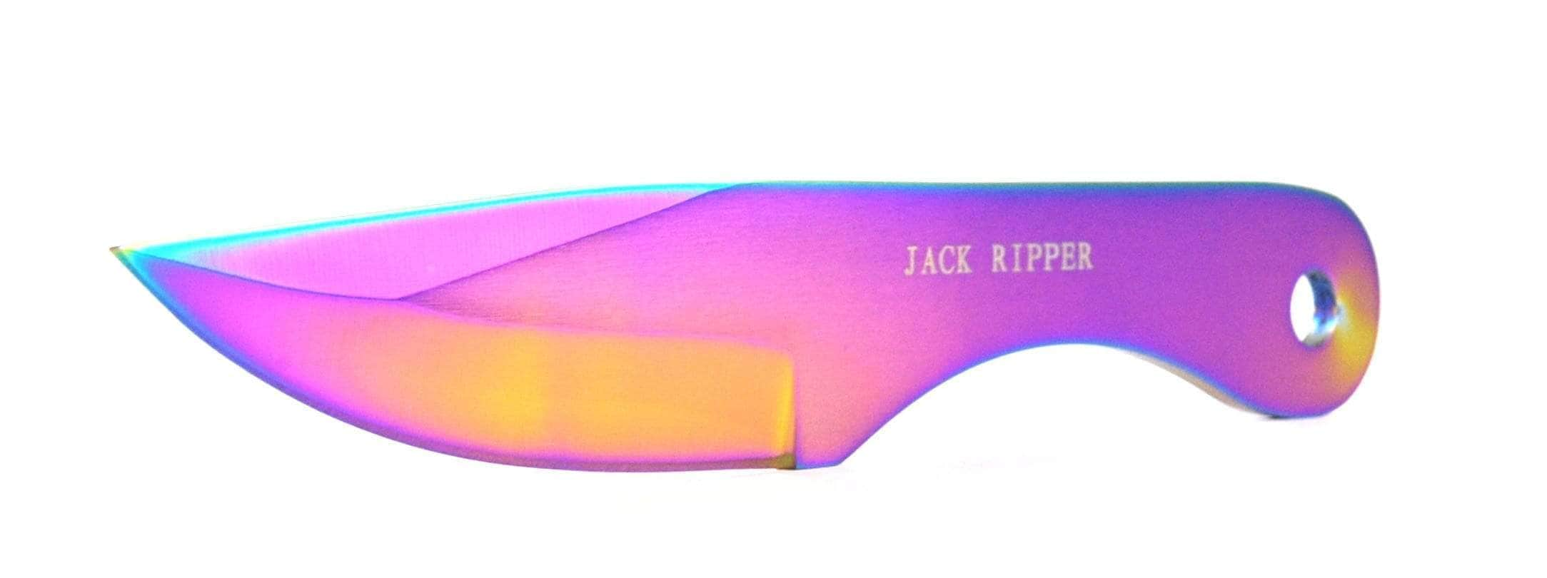 Jack Ripper Rainbow Throwing Knives, 3 6.1 Throwers, Leather Sheath CH-005SS Sale Amazon