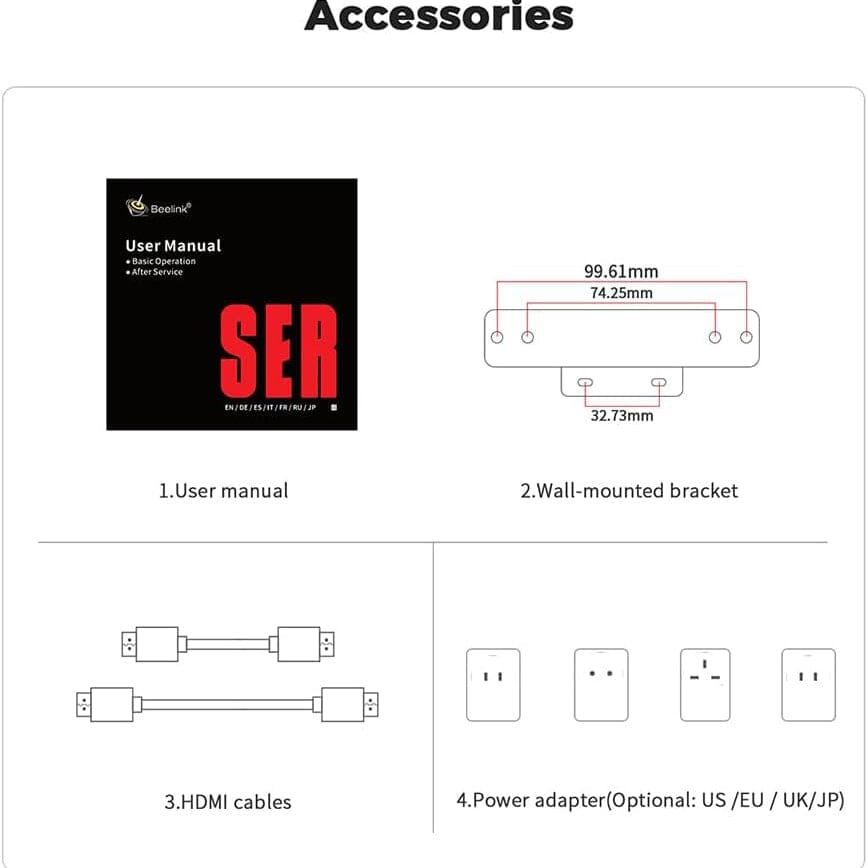 Beelink SER5 Versatile Mini PC, AMD Ryzen 5 5560U(up to 4.0GHz) 6C/12T  (Refurbished) Cheap Sale How Much