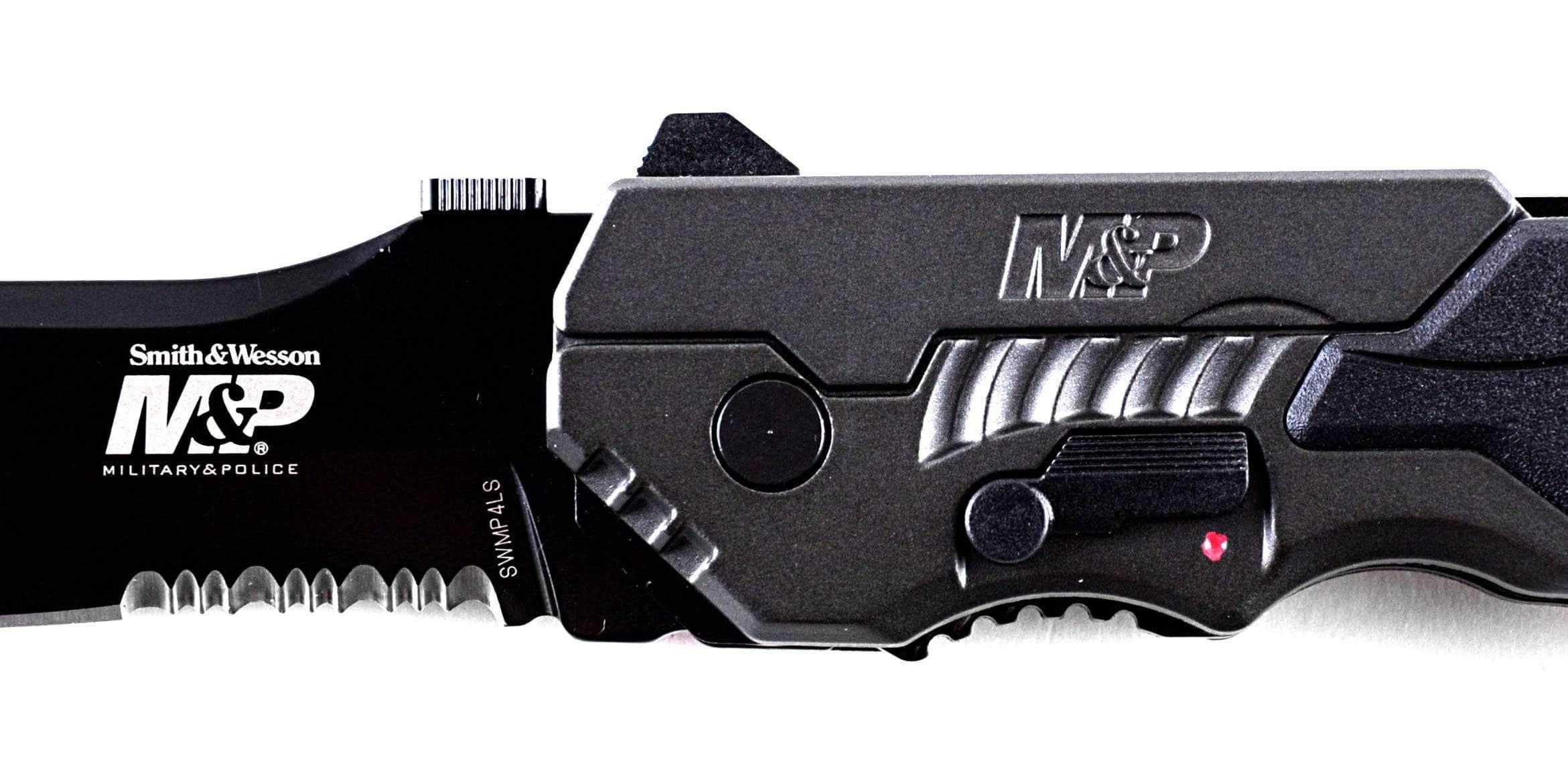 Smith & Wesson M&P Folder, 3.6 MAGIC Assisted Combo Blade, Aluminum Handle - SWMP4LS Free Shipping With Mastercard