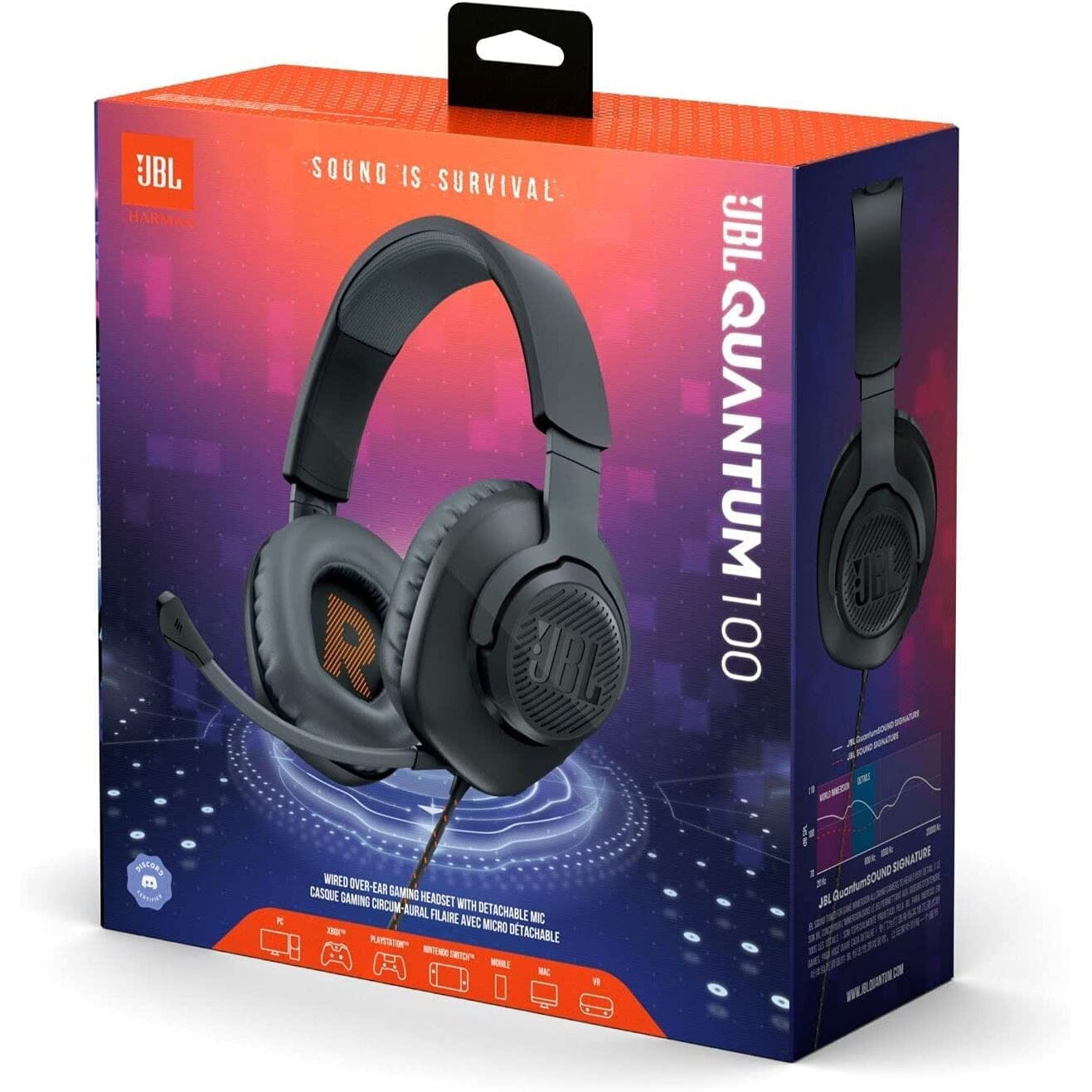 JBL Quantum 100 - Wired Over-Ear Gaming Headphones Pices Online