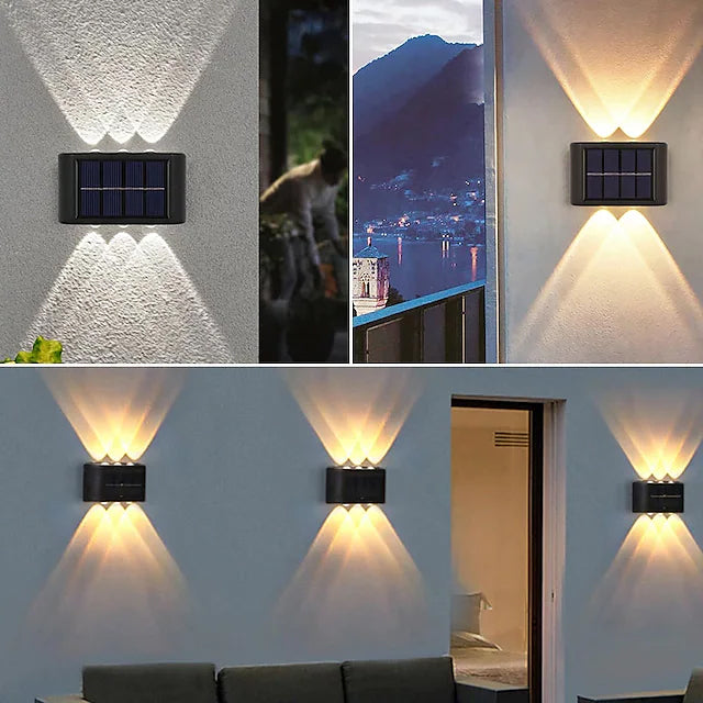 2-Pieces: Outdoor Wall Light Solar Waterproof LED Light Clearance Geniue Stockist