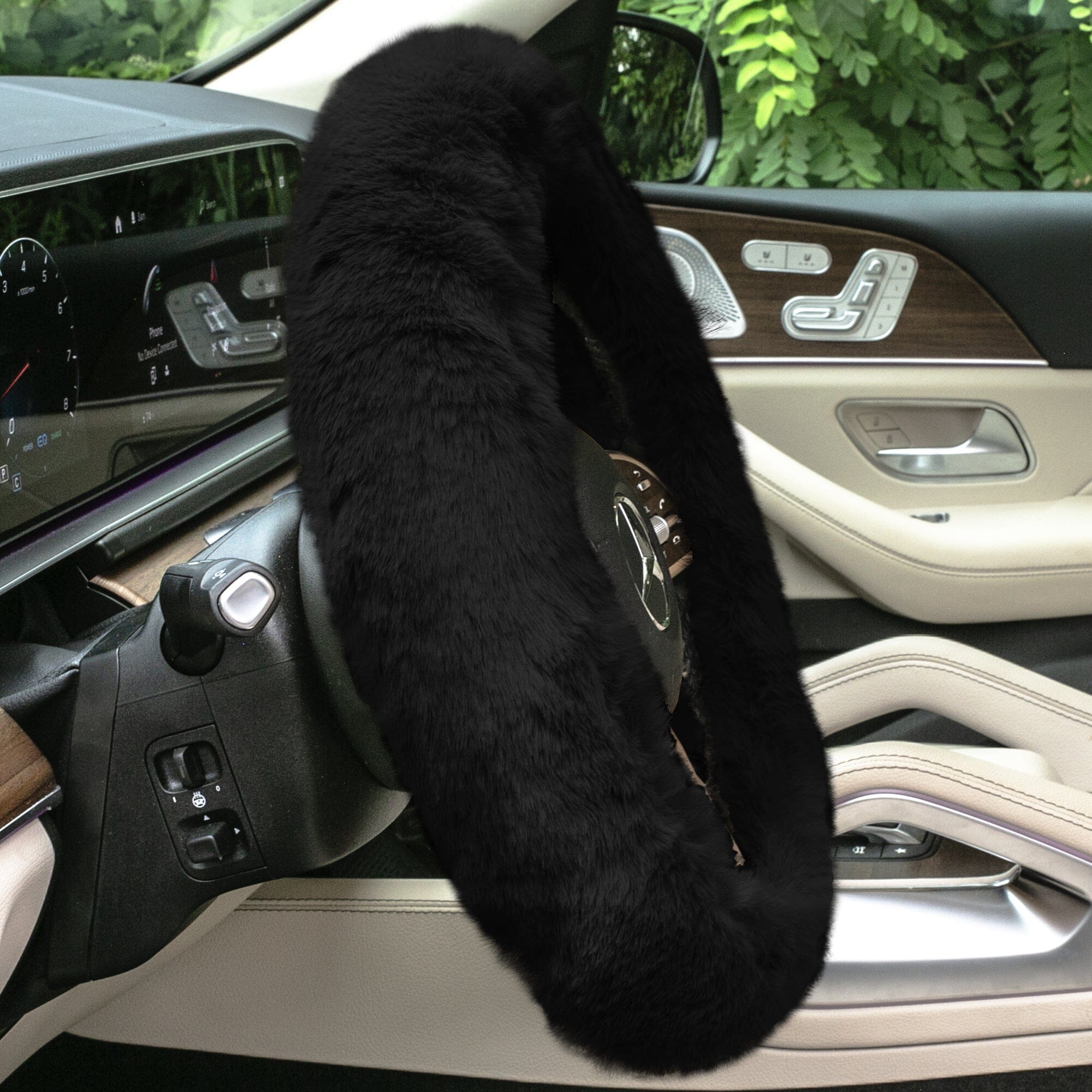 Doe16 Faux Rabbit Fur Steering Wheel Cover Outlet Choice