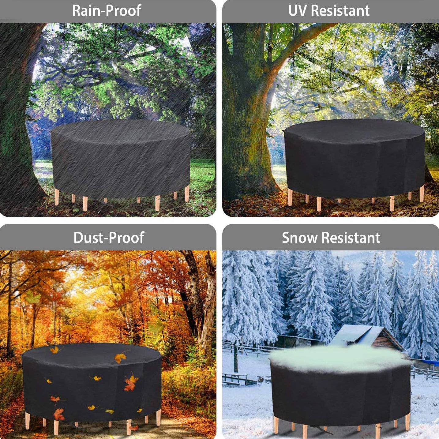 Circular Table Cover Outdoor Furniture Protector Best Sale Online