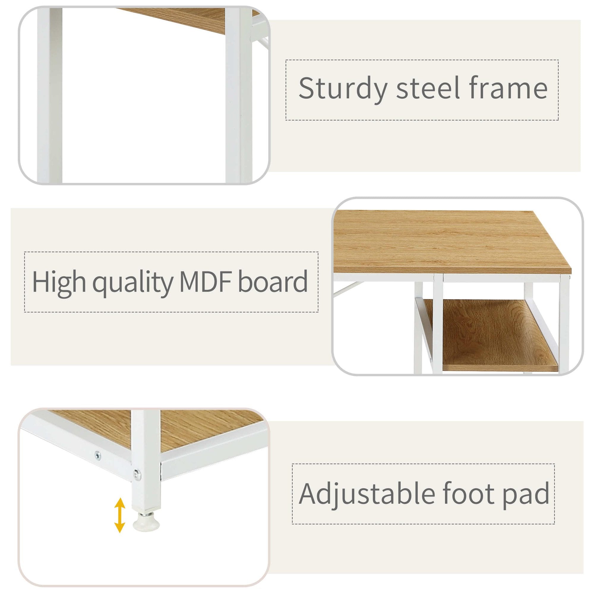 Computer Desk with 4 Tier Storage Shelves Large L-Shaped Clearance Shop