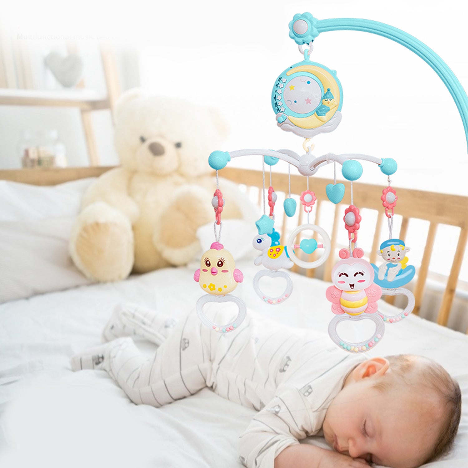 Mobile Star Projection Nursery Light Baby Rattle Toy with Music Box Remote Control Enjoy Online