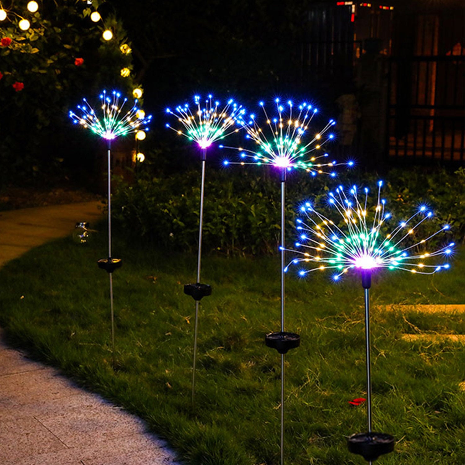 2-Piece: Solar Powered Starburst Garden Lights Cheap Pice