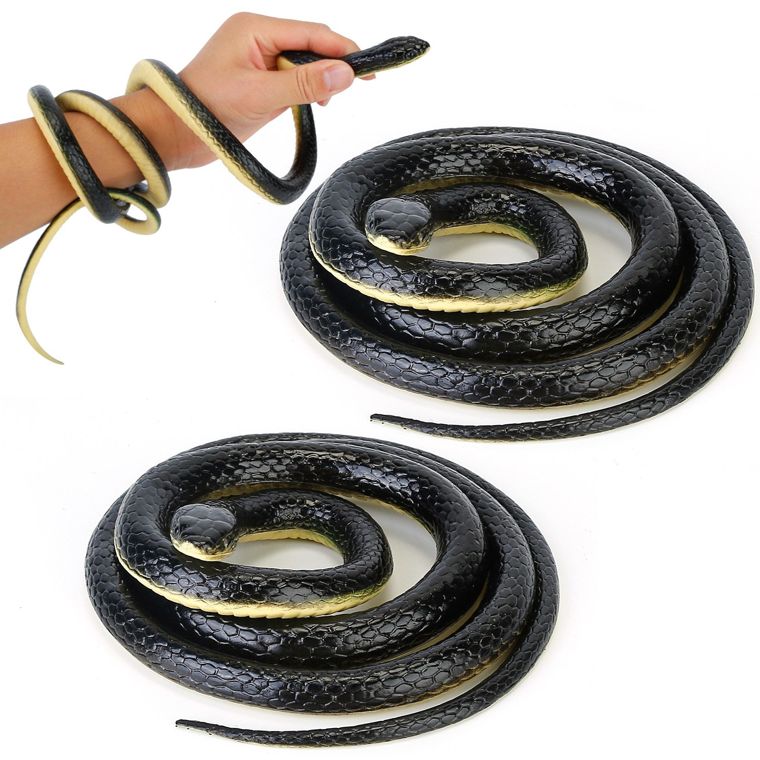 2-Piece: 50 Long Realistic Rubber Snakes Buy Cheap Outlet