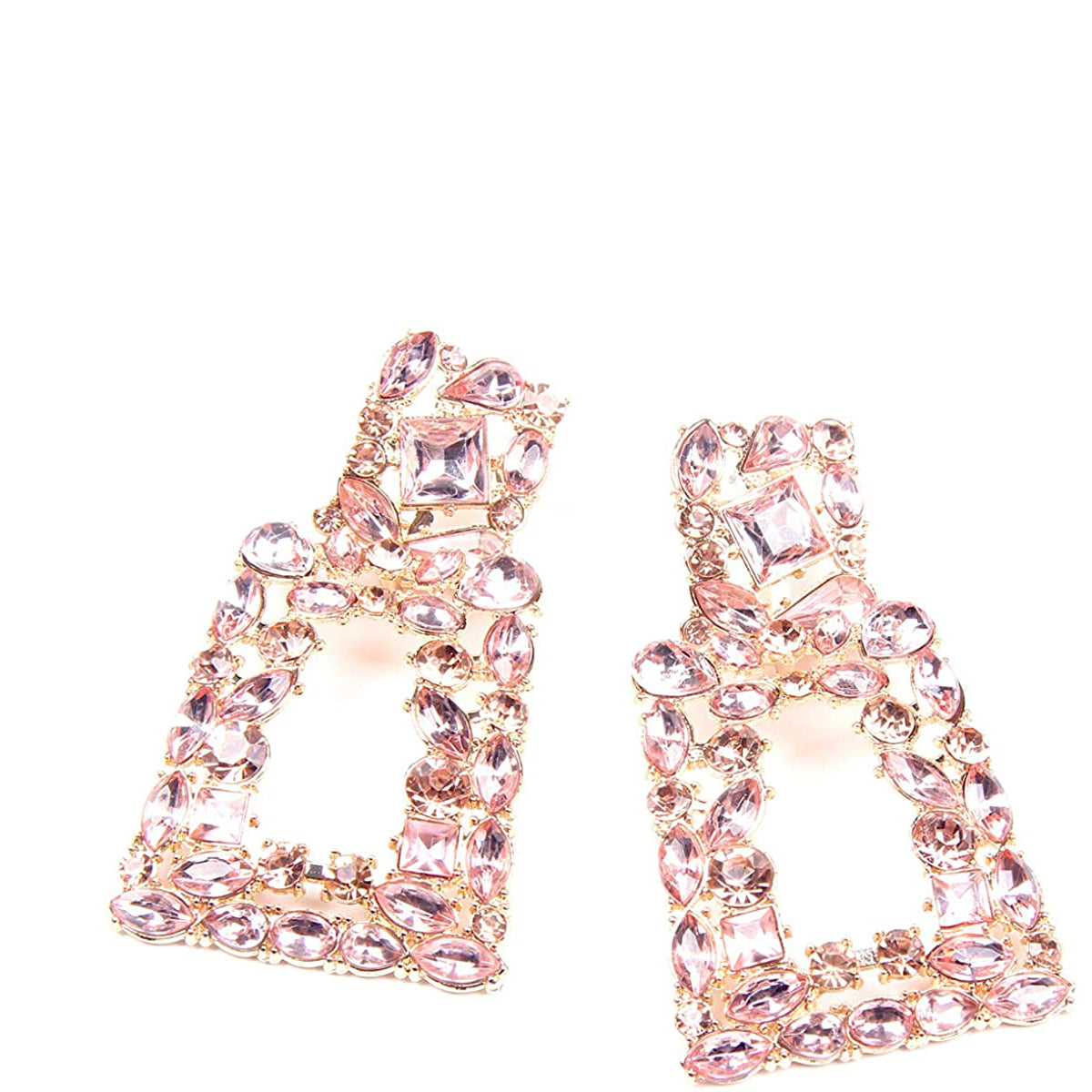 Women's Rhinestone Rectangle Drop Earrings Cheap Pice Store