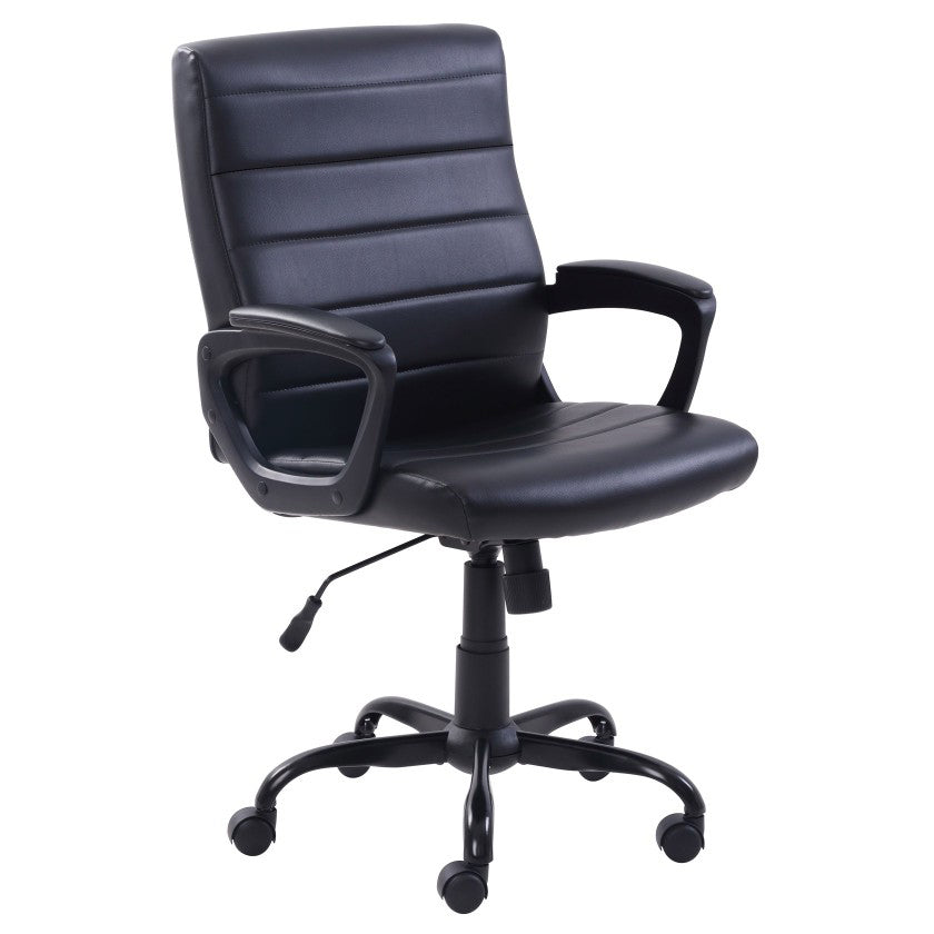 Mainstays Bonded Leather Mid-Back Manager's Office Chair Get To Buy For Sale