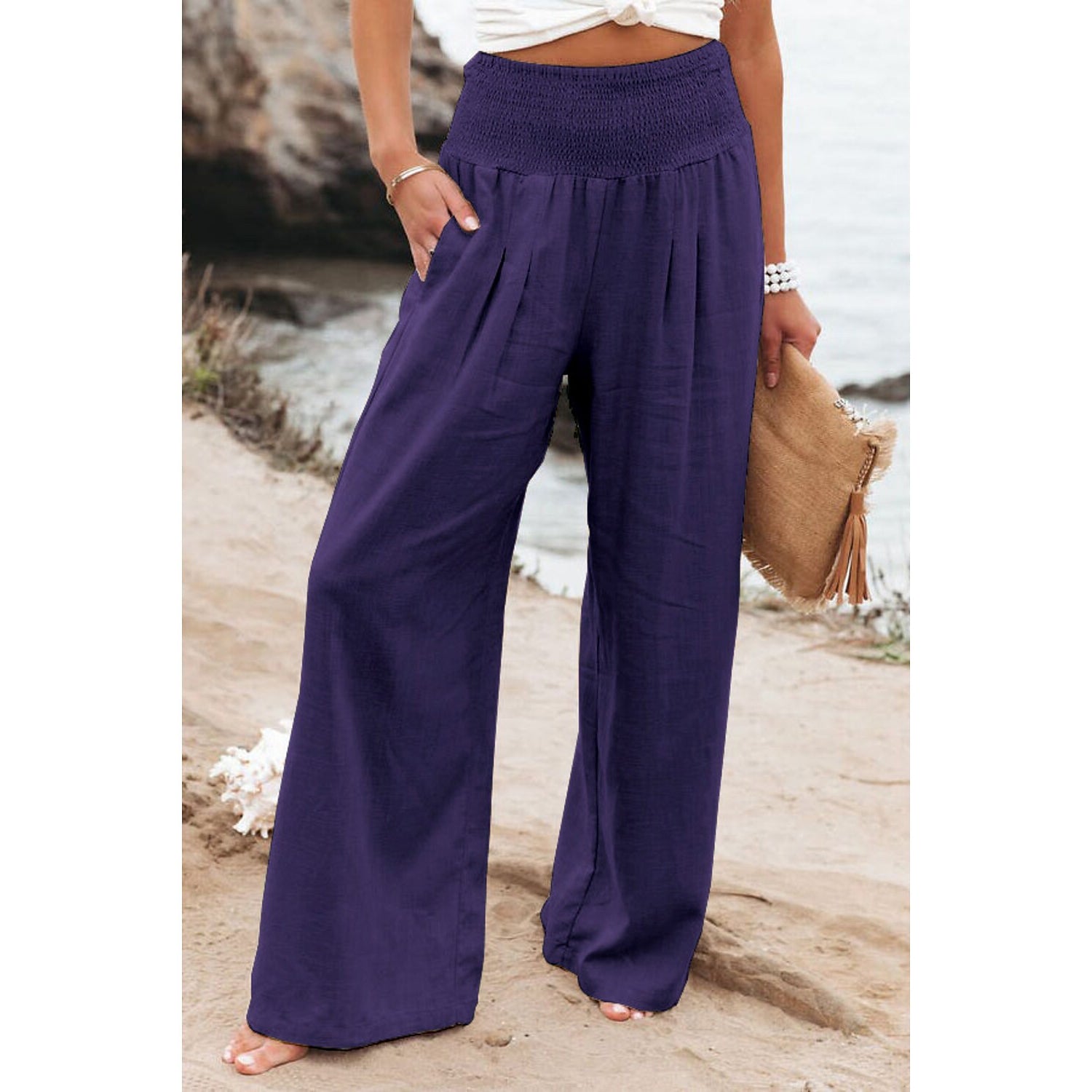 Women's High Waist Loose Wide Leg Pants Classic Cheap Pice