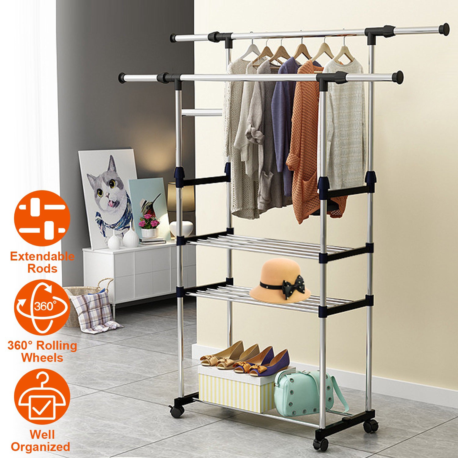 Extendable Garment Hanging Rack Largest Supplier For Sale