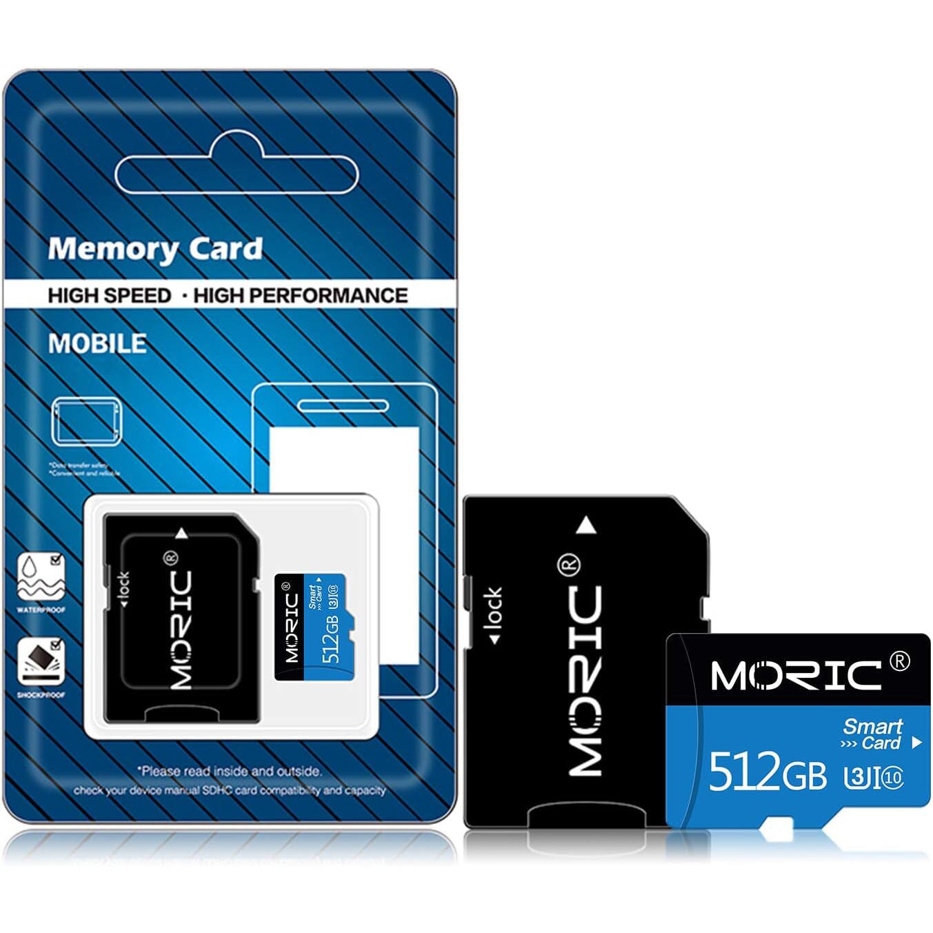 Moric 512GB Micro SD Card with Adapter Class 10 Fast Speed Memory Card  (Refurbished) Cheap Sale Websites