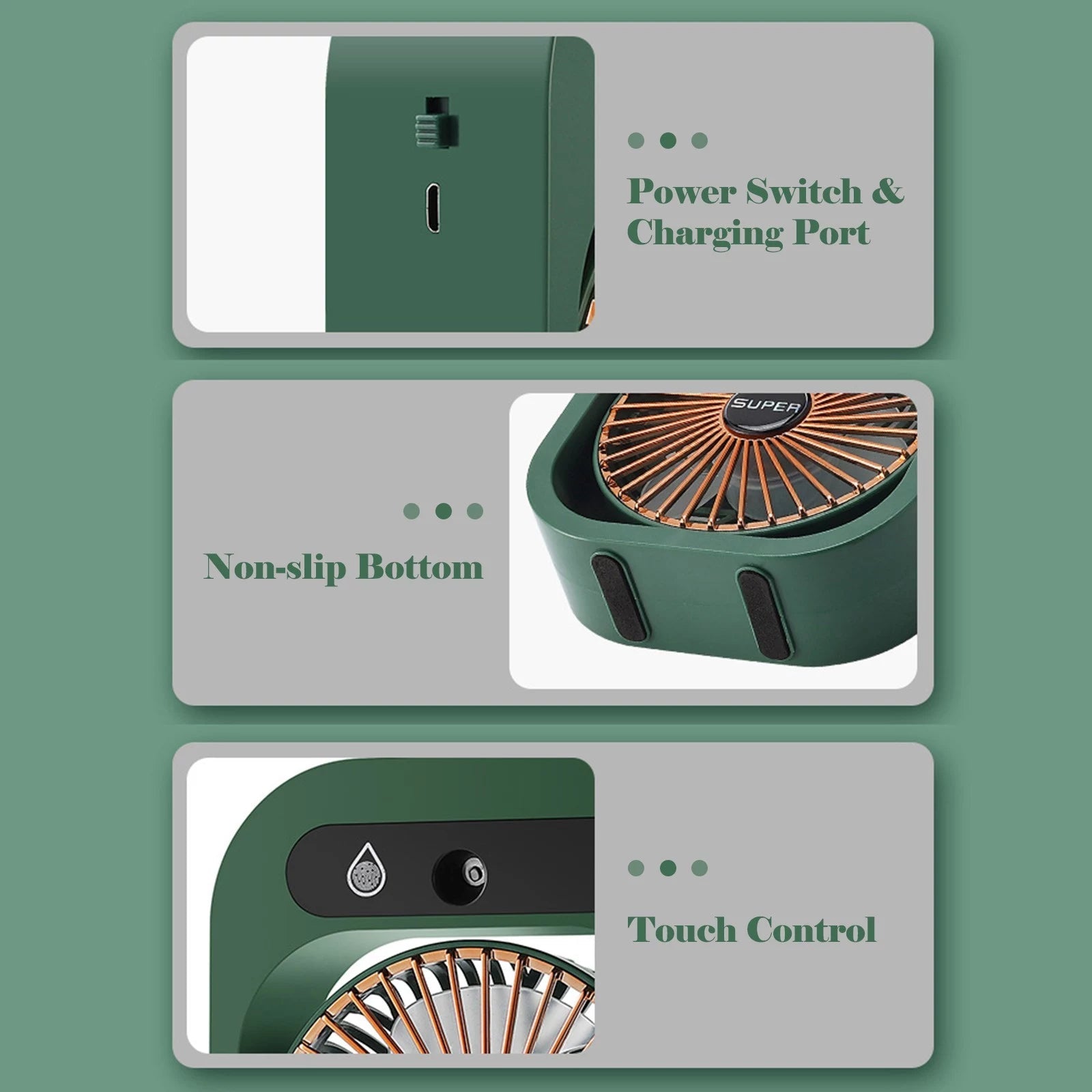 USB Rechargeable Desktop Spray Fan Free Shipping Shop For