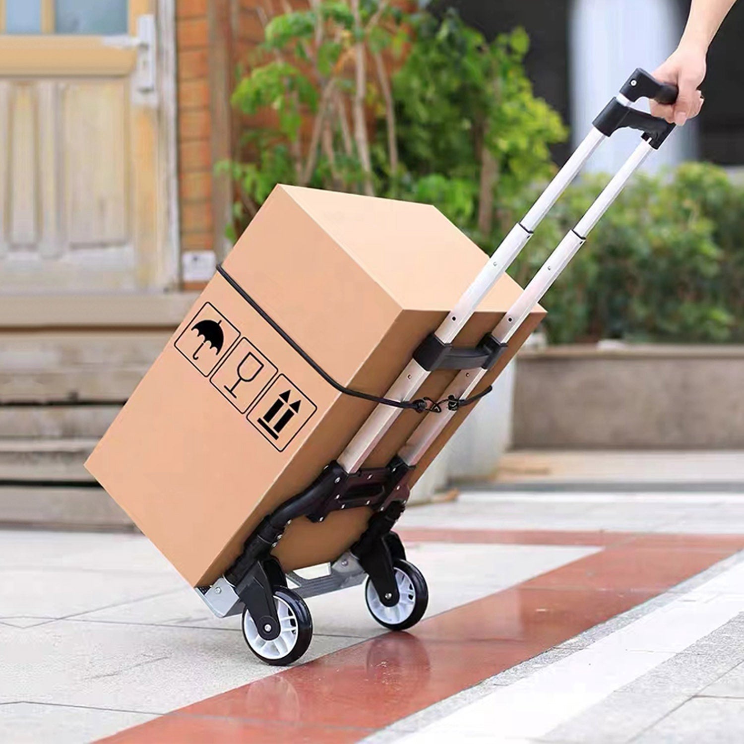 Folding Luggage Cart With Elastic Rope Sale Free Shipping