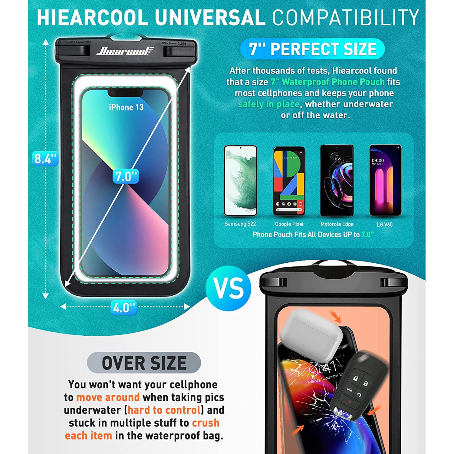 2-Pack: Universal Mobile Phone Waterproof Case Cheap Good Selling