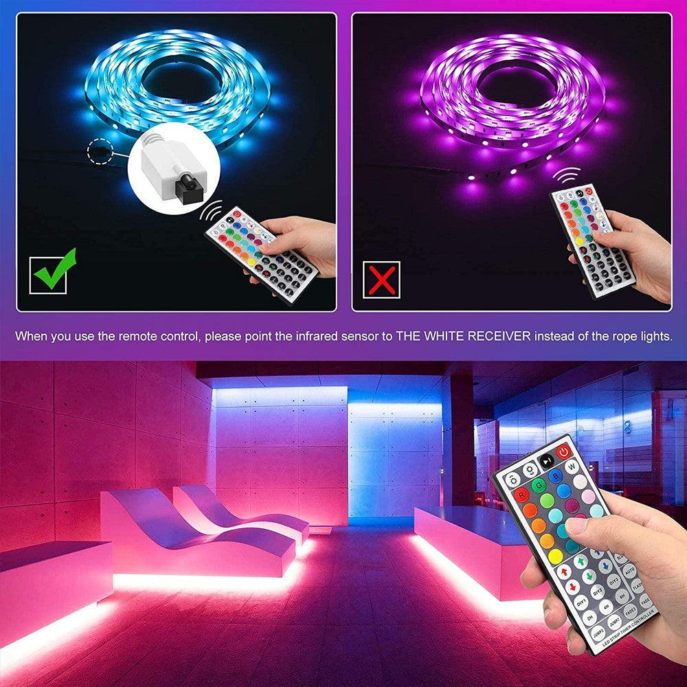 2-Pack: 65.6 Ft. RGB Strip Lights with 44 Mode Remote Buy Cheap Manchester