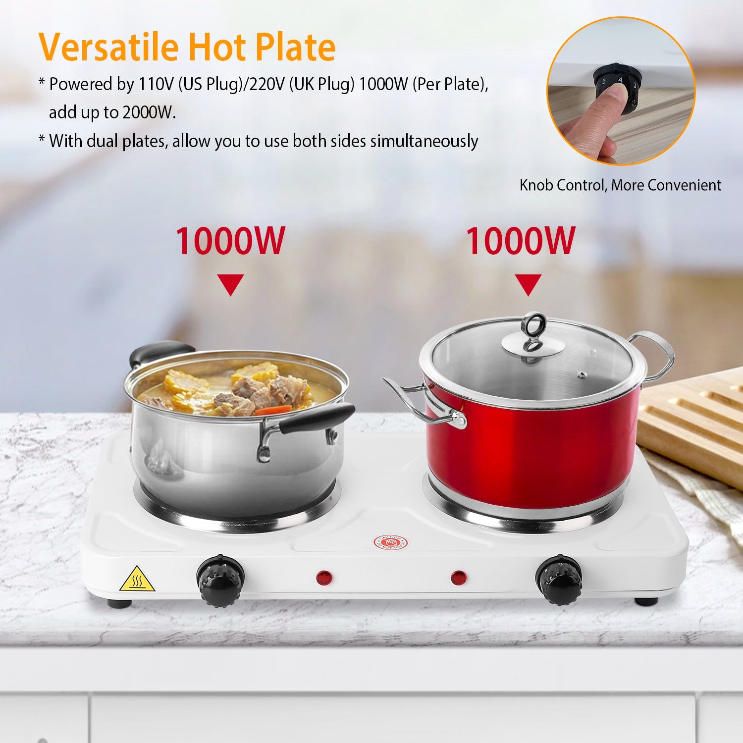 2000W Portable Double Electric Burner Clearance Supply