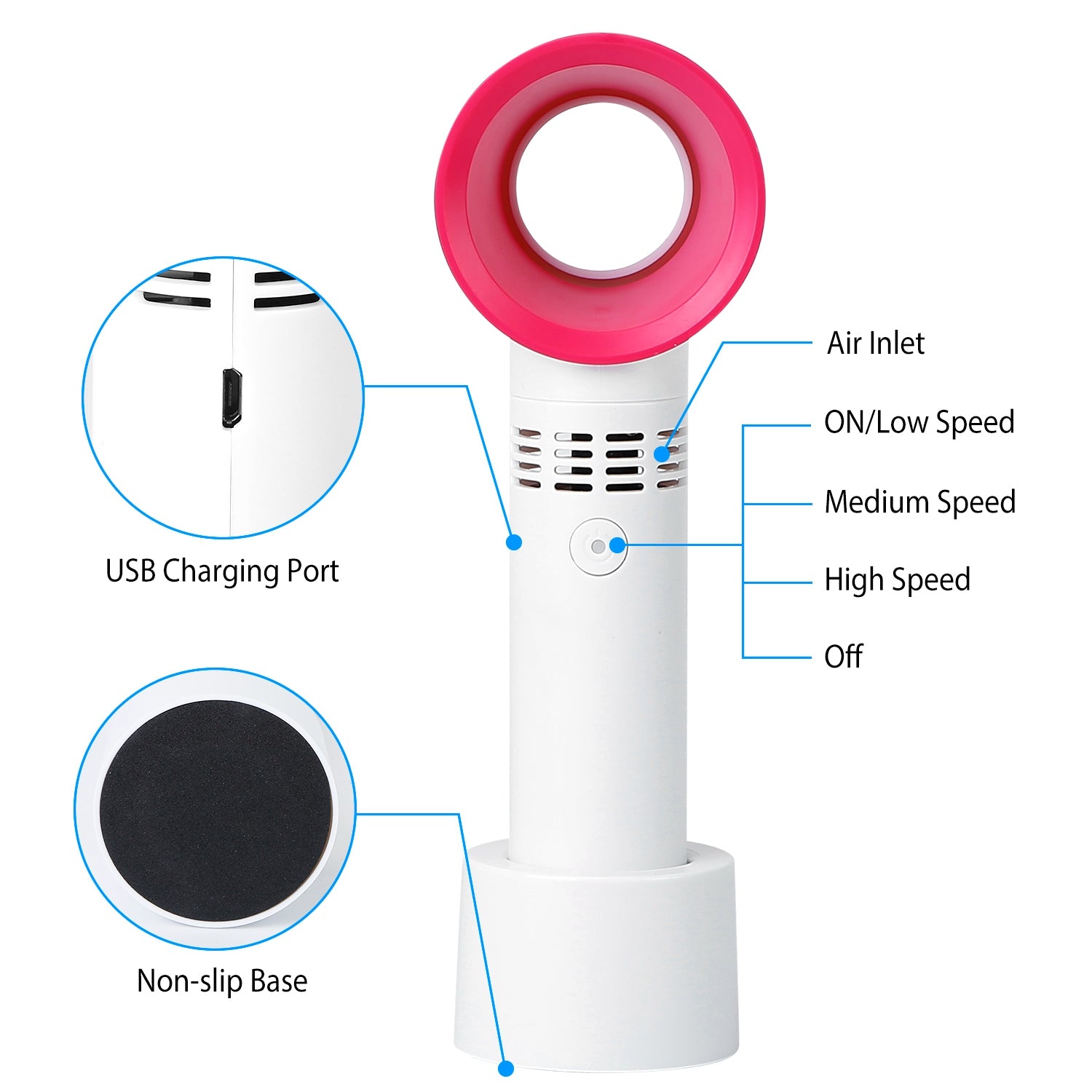 Portable Handheld Bladeless Fan Discount With Mastercard