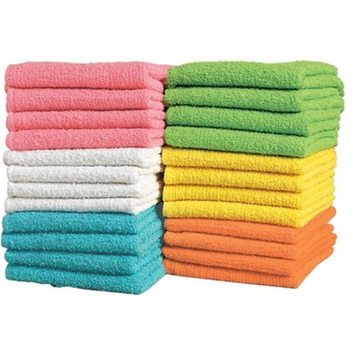 48-Pack: 100% Ring-Spun Cotton Assorted Colors Washcloths Cheap Sale Eastbay