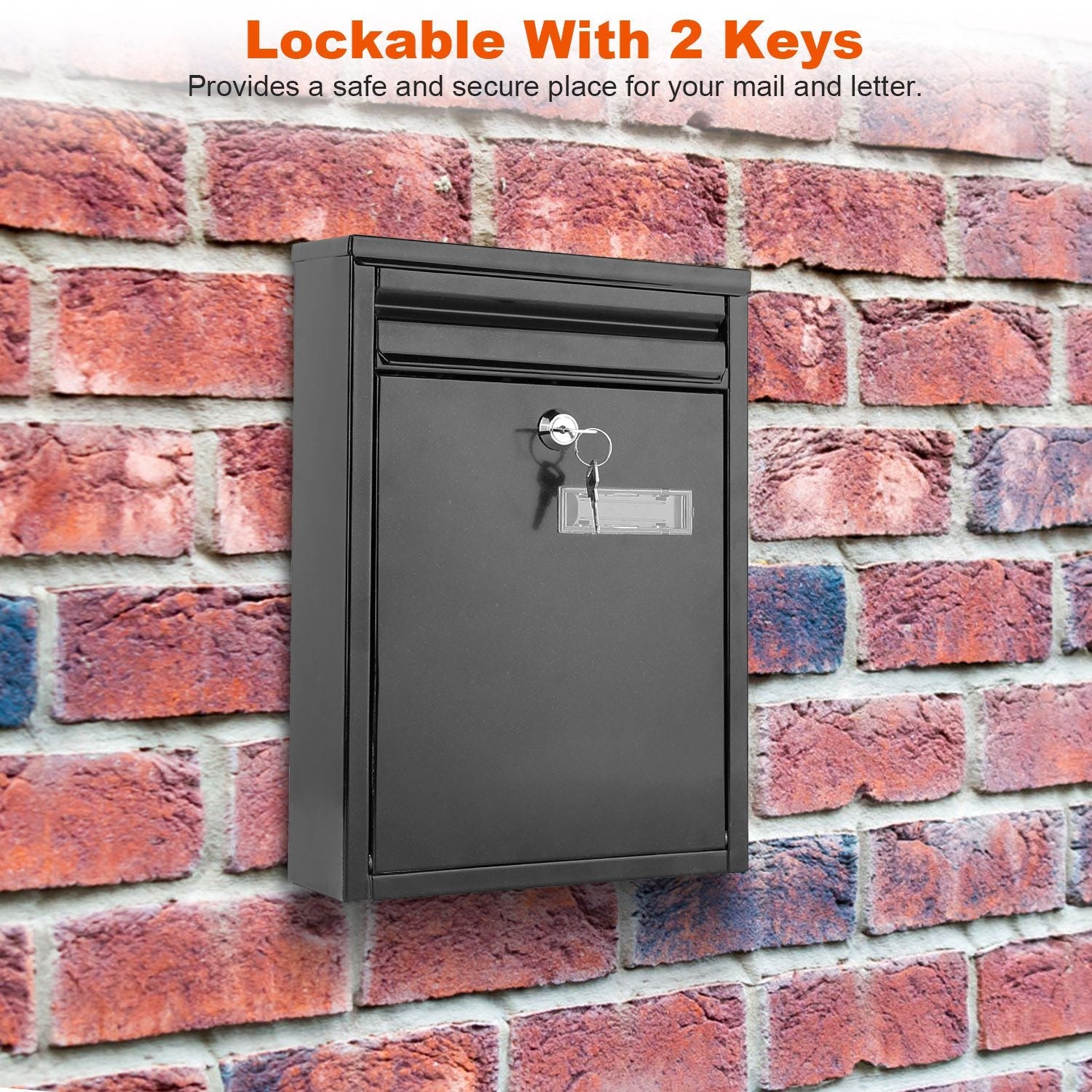 Wall Mount Mailbox Lockable Galvanized Iron Letter Post Box Fashionable Sale Online