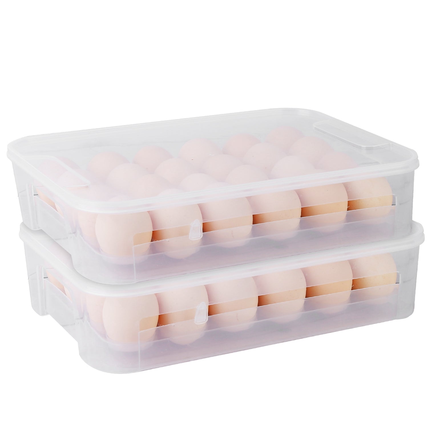 2-Piece: Plastic Egg Holder Stackable Egg Storage Box Buy Online