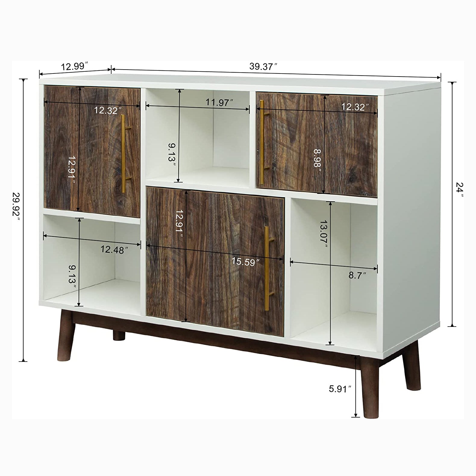 Multifunctional Storage Cabinet Modern Buffet or Kitchen Sideboard Cheap Sale Footlocker Finishline