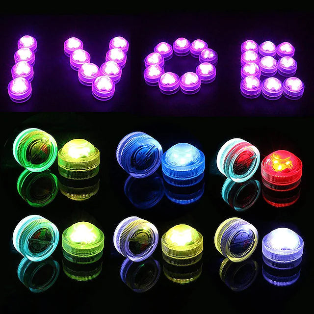 12-Piece: LED RGB Diving Light Remote Control Decorative Light Find Great Online