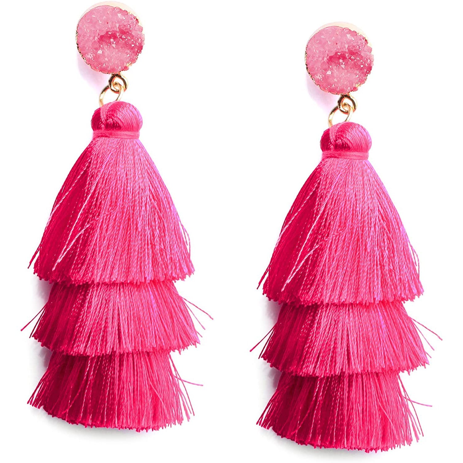 Me&Hz Colorful Layered Tassel Earrings Discount The Cheapest