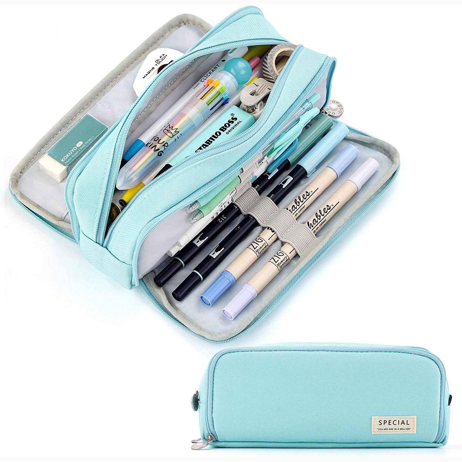 Large Capacity 3 Compartment Pouch Pencil Case Buy Cheap Pices