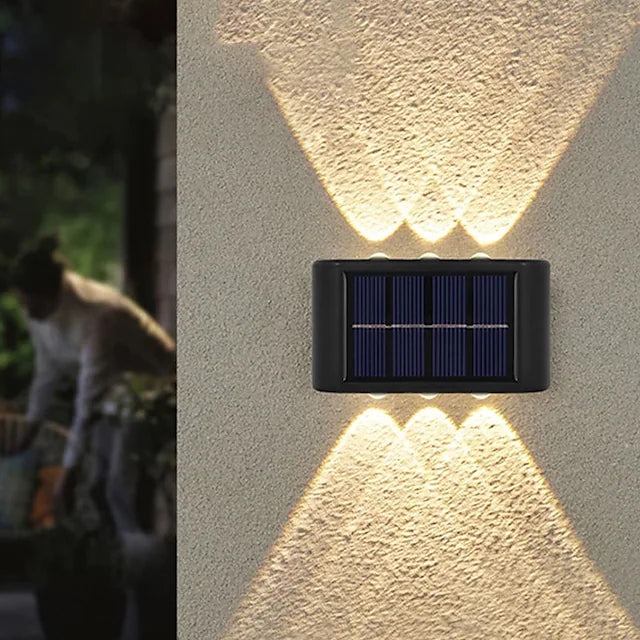 2-Pieces: Outdoor Wall Light Solar Waterproof LED Light Clearance Geniue Stockist