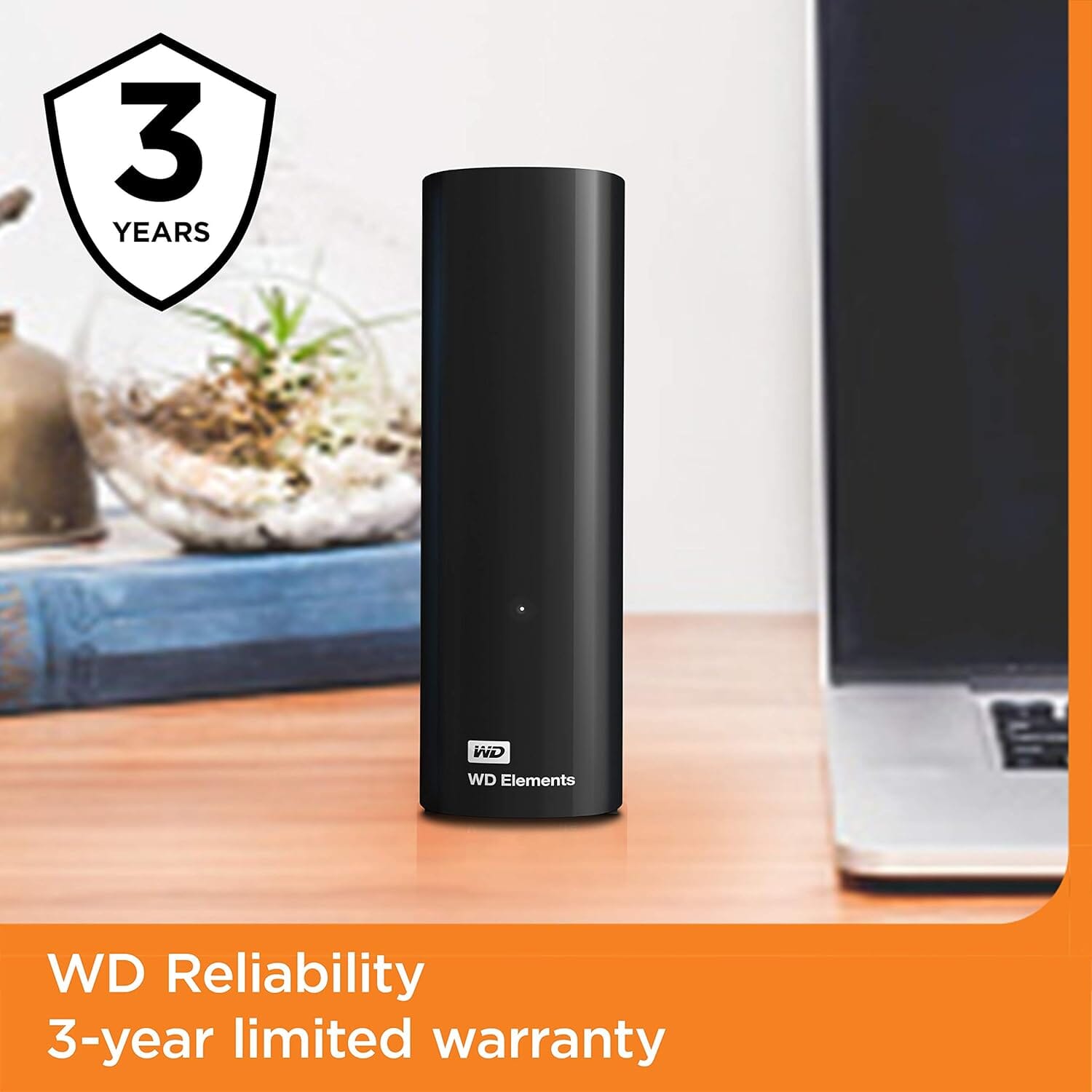 WD 16TB Elements Desktop External Hard Drive, USB 3.0 for Plug-and-Play Storage  (Refurbished) Cheap Sale New