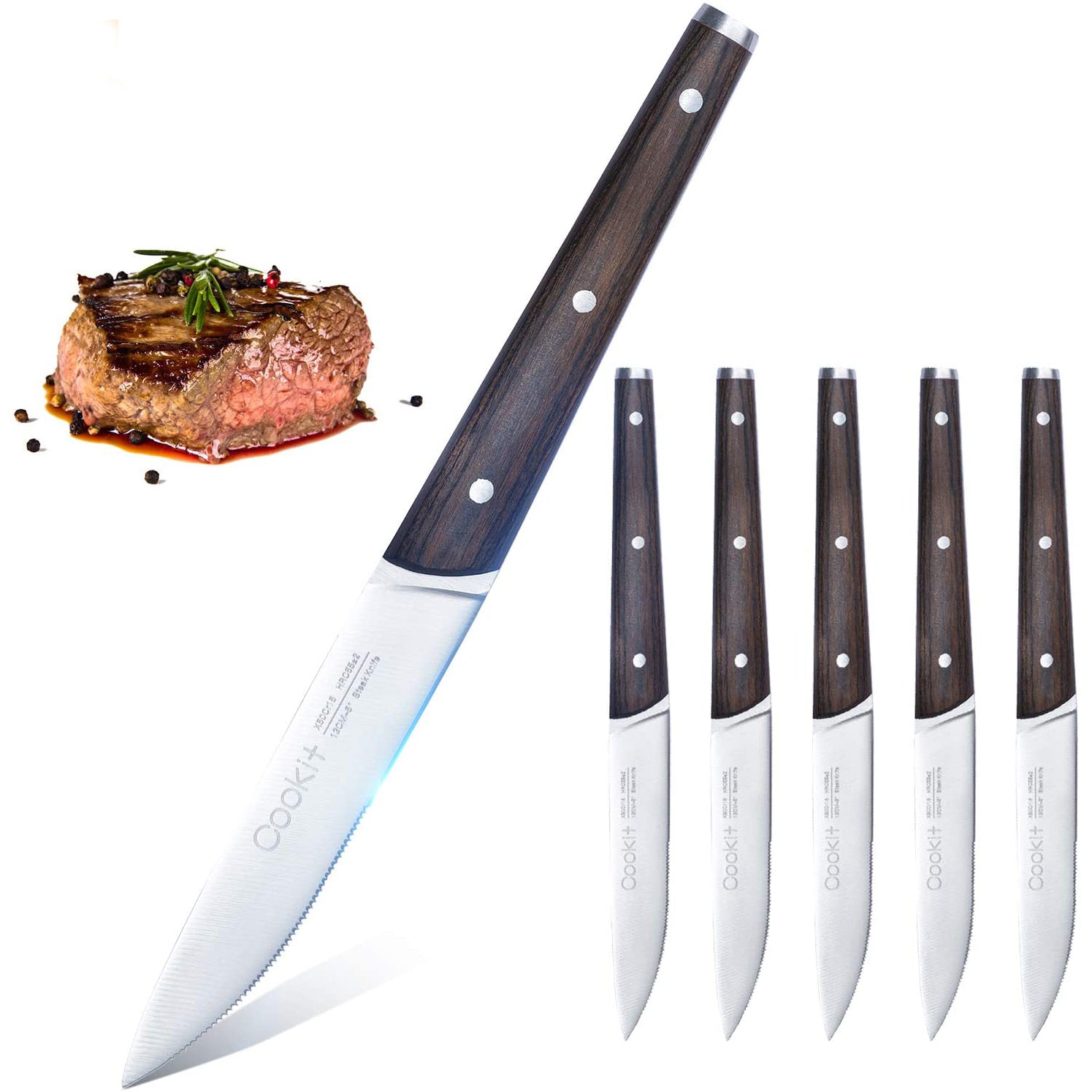 6-Piece: Cookit Steak Knife Set For Sale Cheap Online