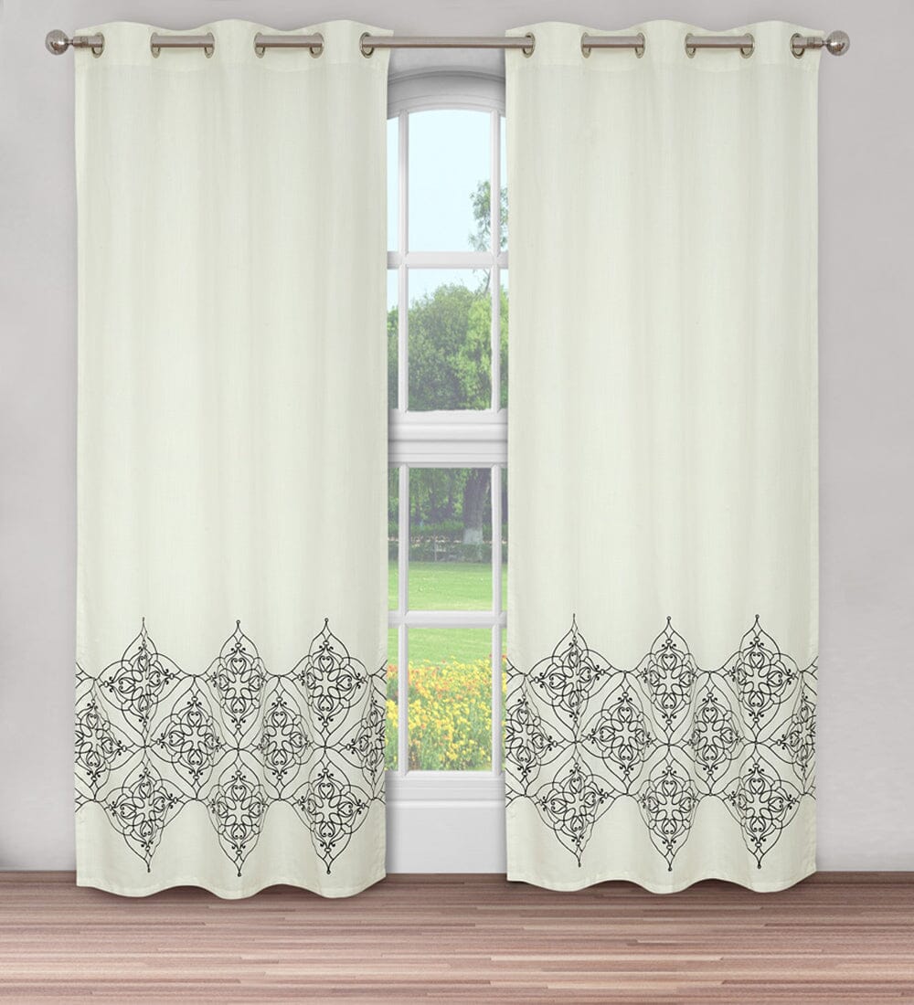 2-Piece Set: Global Varanasi Embroidered Window Panel Pair Best Seller