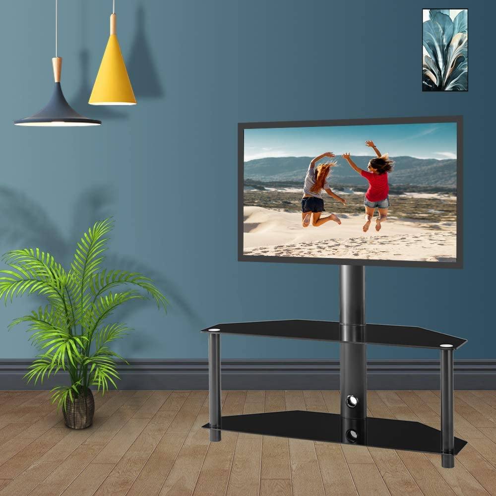 Multifunctional Tempered Glass Metal Frame Floor TV Stand Buy Cheap 2025