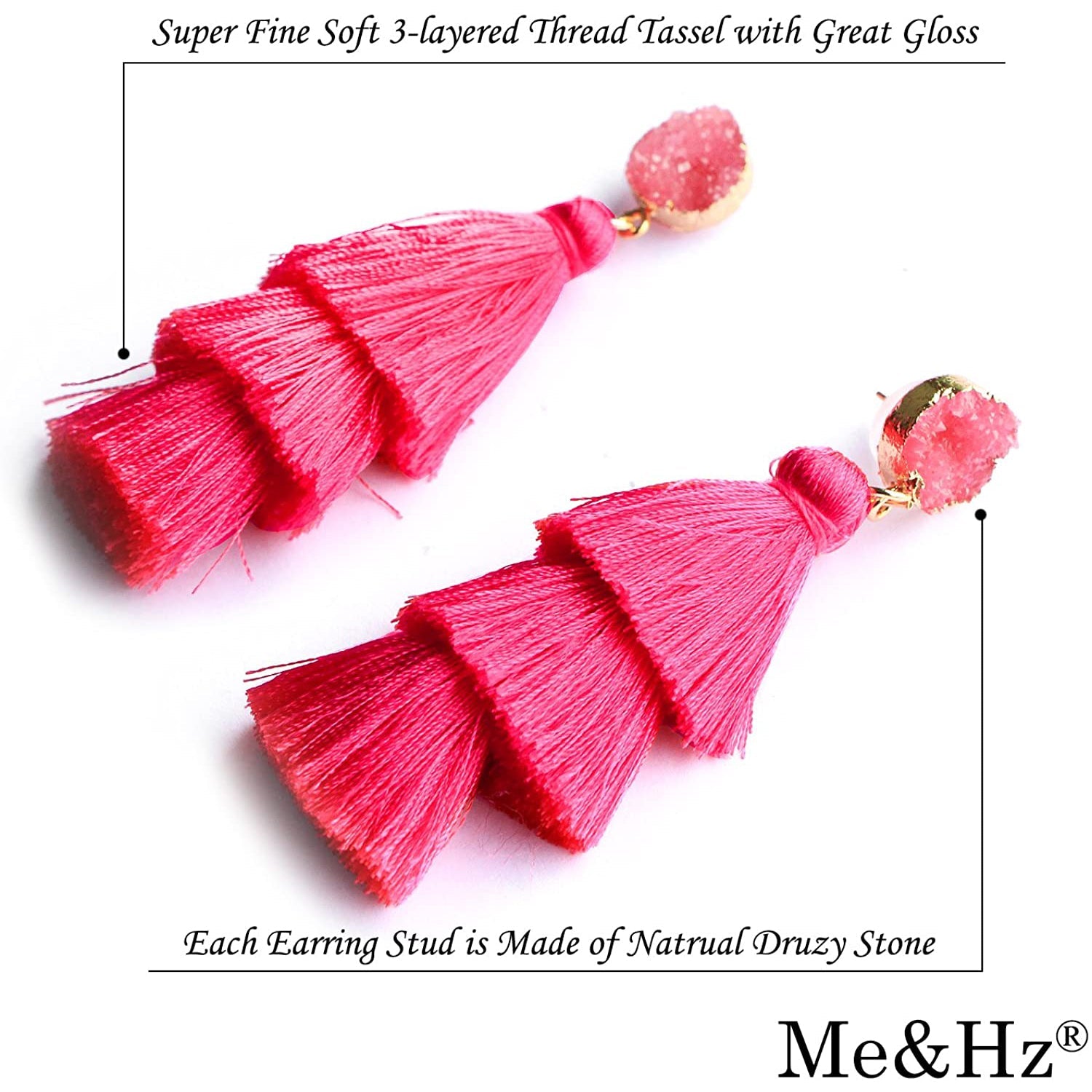 Me&Hz Colorful Layered Tassel Earrings Discount The Cheapest