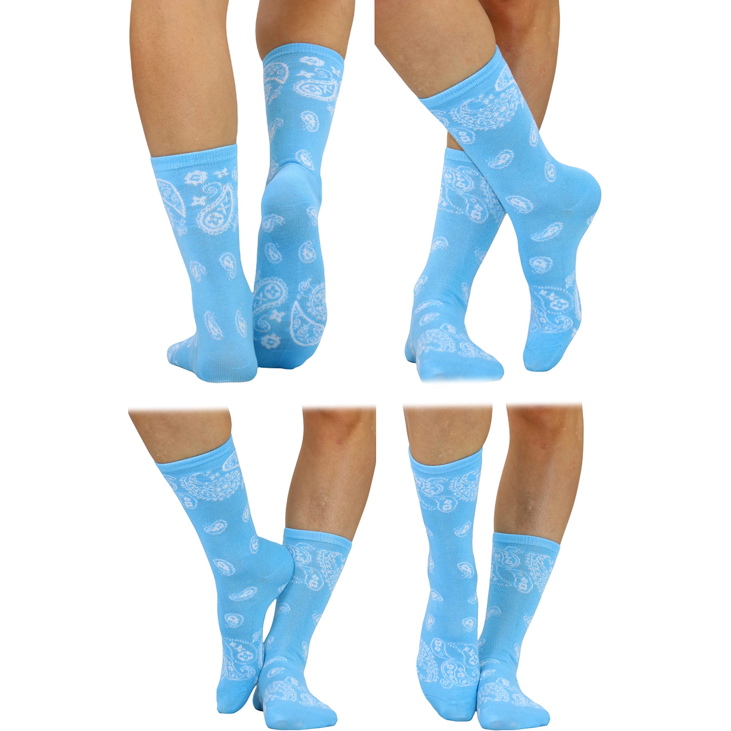 6-Pack: ToBeInStyle Women's Fashion Printed Crew Socks Online For Sale