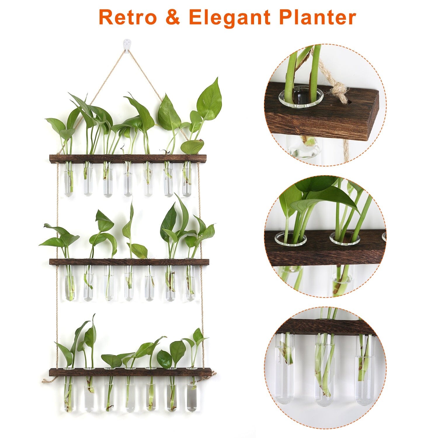 3-Tier Wall Hanging Glass Tube Planter Outlet Buy