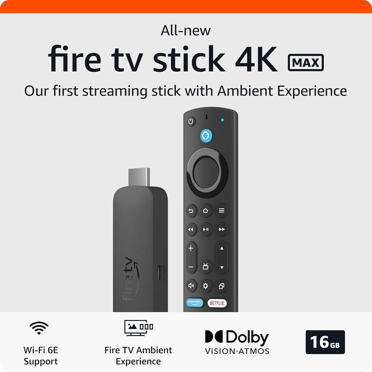 Amazon Fire TV Stick 4K Max Streaming Device  (Refurbished) Classic For Sale