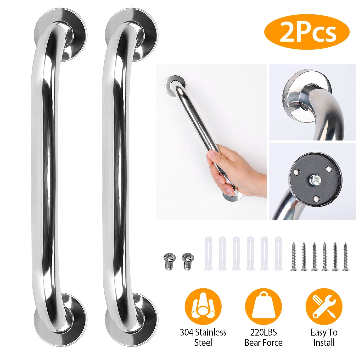 2-Piece: Bath Grab Bar Lowest Pice