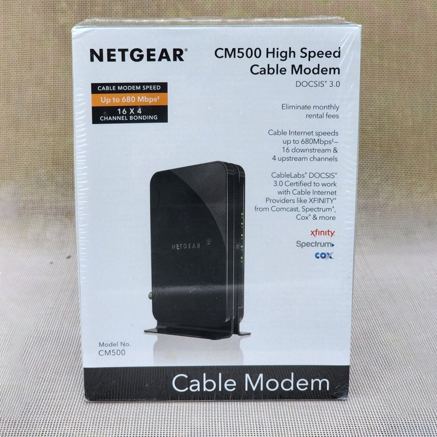 Netgear CM500 High Speed Cable Modem Up to 680 Mbps 16X4 Channel Bonding  (Refurbished) Buy Cheap Comfortable