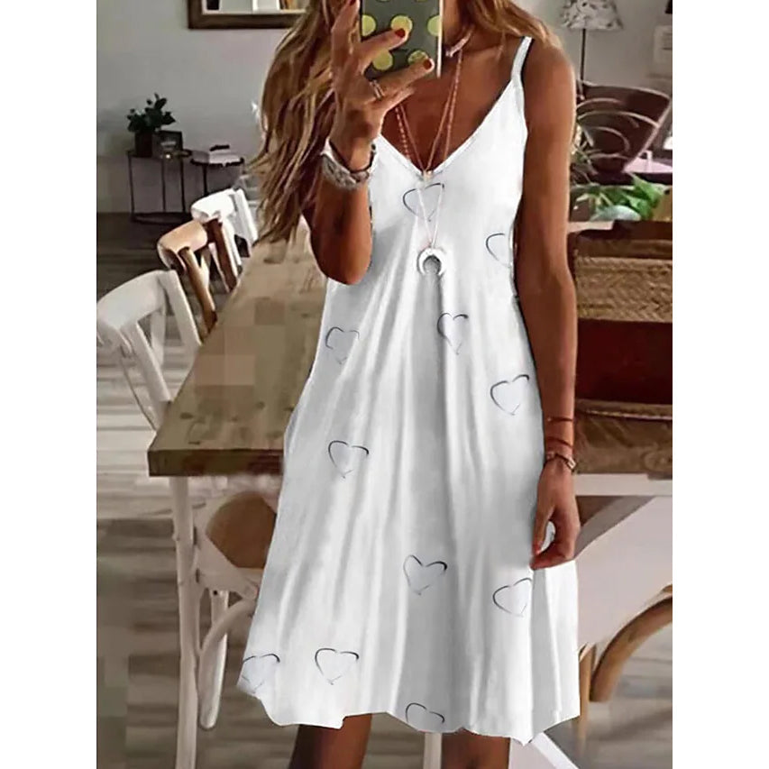 Women's V-Neck Casual Sling Dress 100% Authentic Sale Online