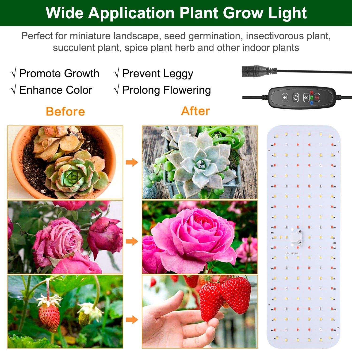 2-Pieces: Ultra-Thin LED Grow Lights for Indoor Plants with 126 LEDs Top Quality Cheap Pice