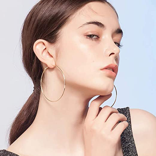 3-Pairs: Big Hoop Earrings Collections