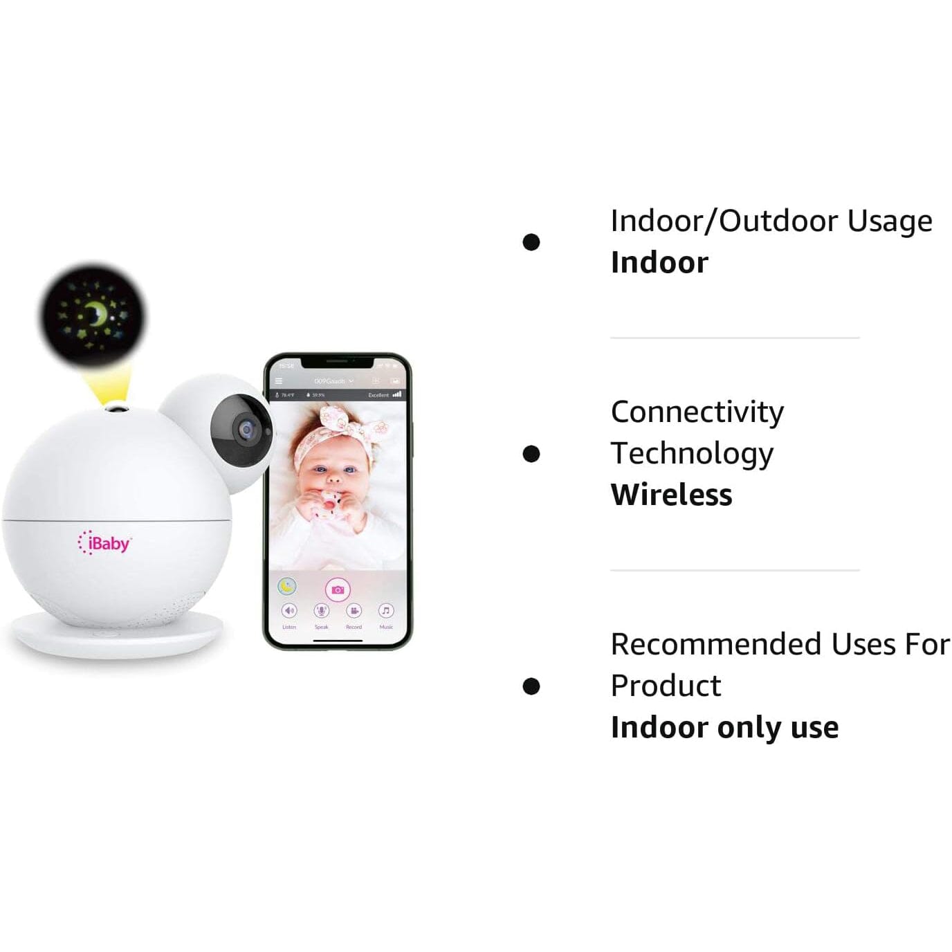 iBaby M8 2K Smart Baby Monitor, 355° Pan 110° Tilt and 2-Way Talk  (Refurbished) Fashionable Cheap Online