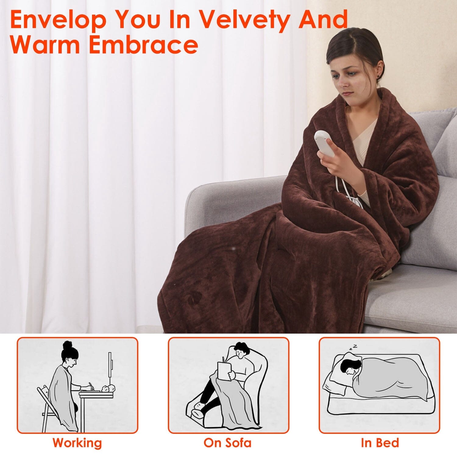 Electric Heated Flannel Throw Blanket Cheapest Cheap Online